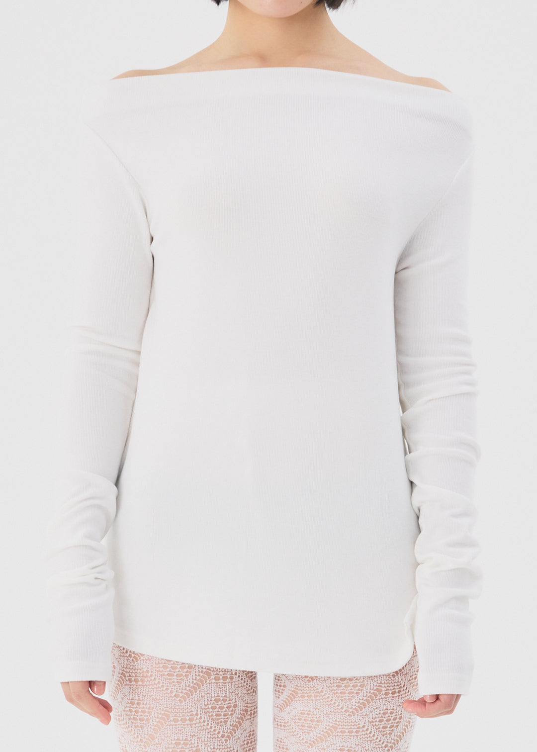 【NEW】2Way Slit Top (Ivory)