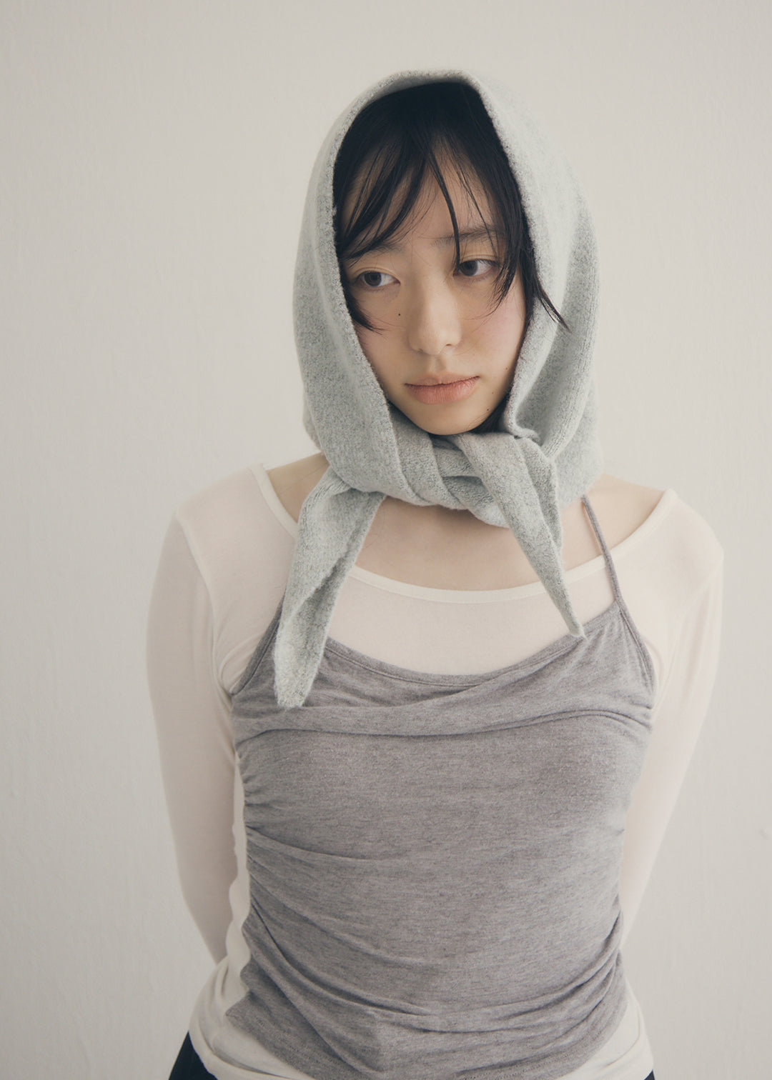 SoftTouch Cami Top (Ivory×Gray)