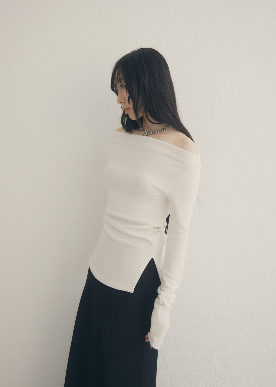 2Way Slit Top (Ivory)