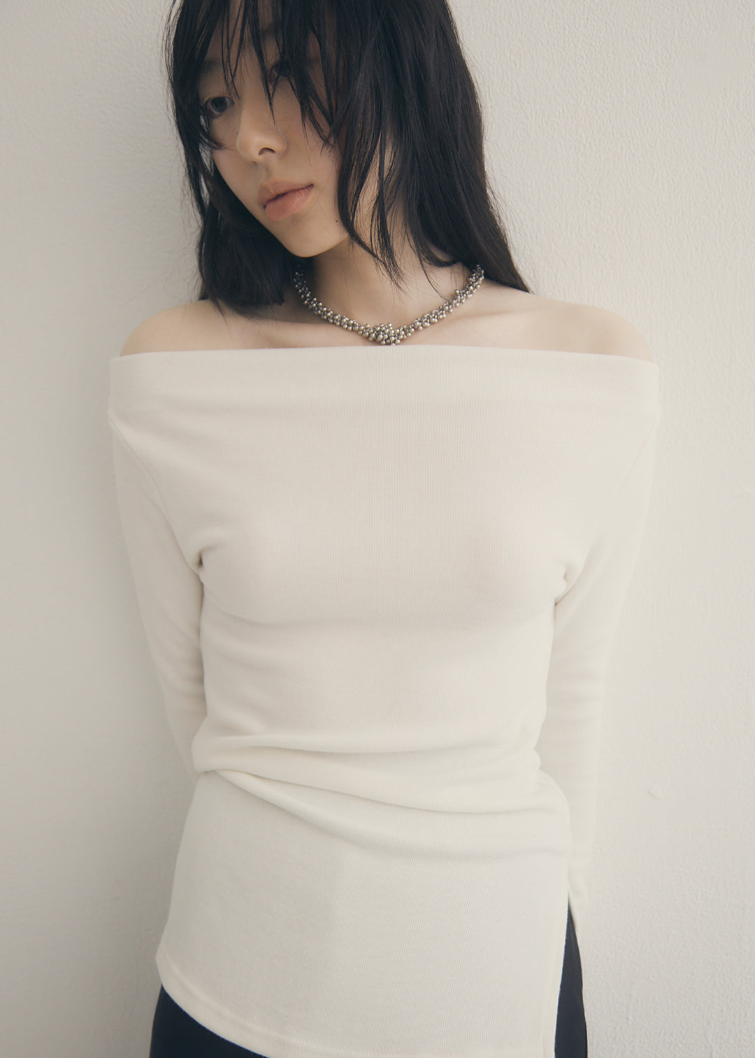 2Way Slit Top (Ivory)