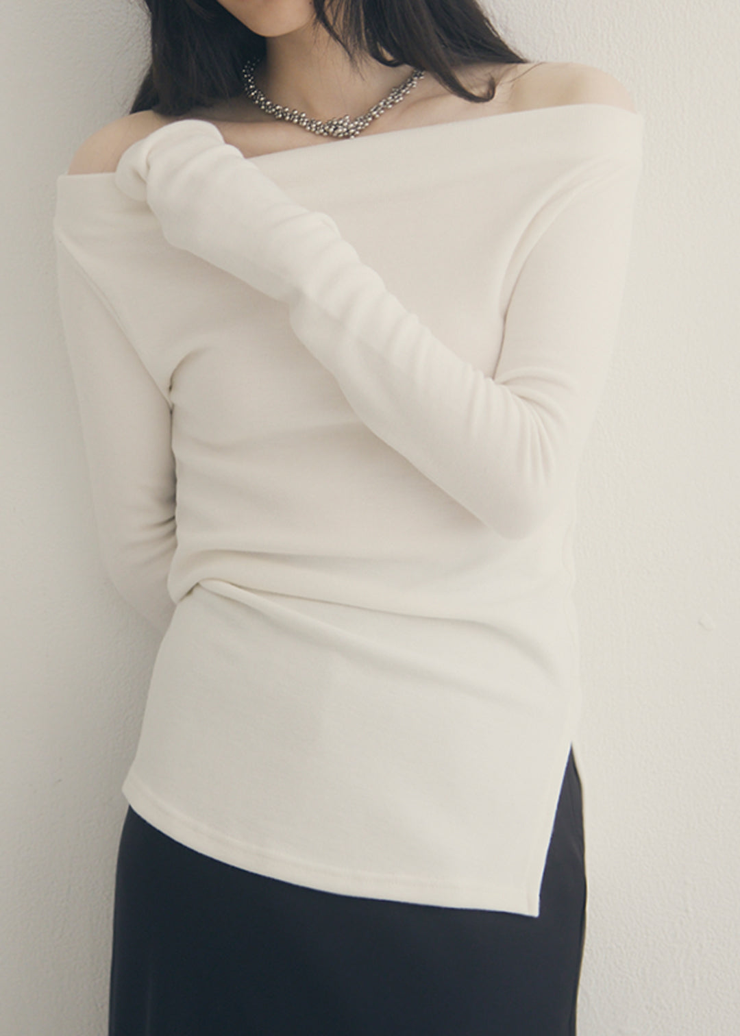 2Way Slit Top (Ivory)