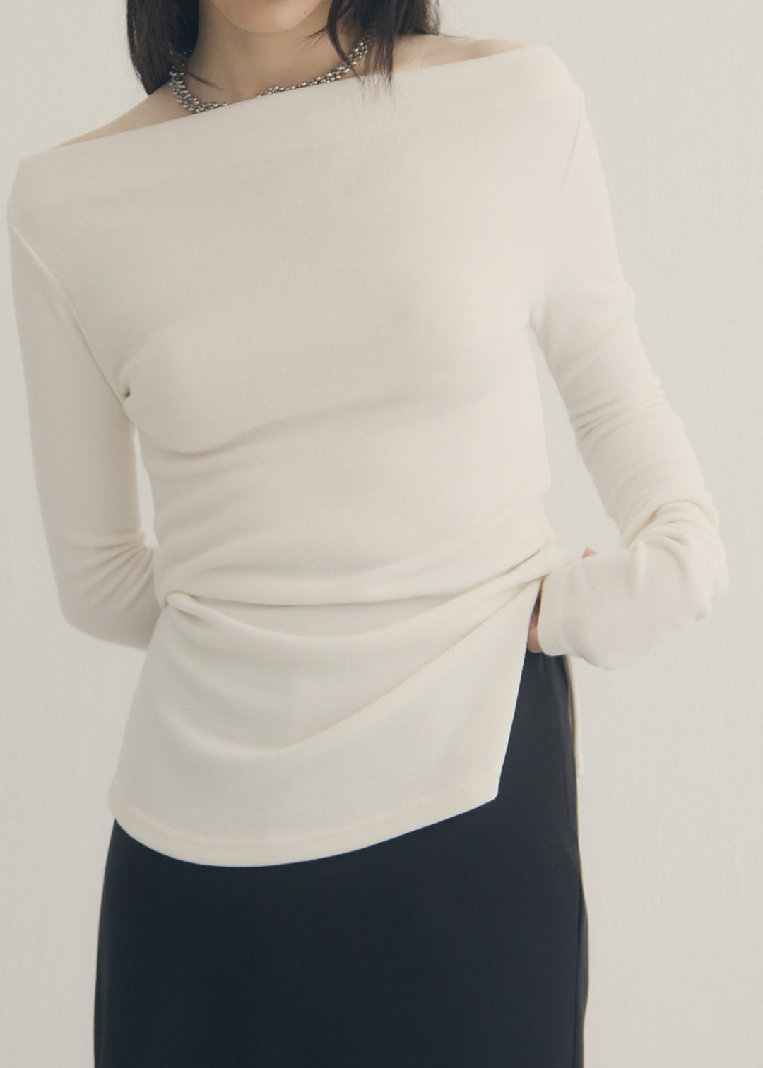 2Way Slit Top (Ivory)