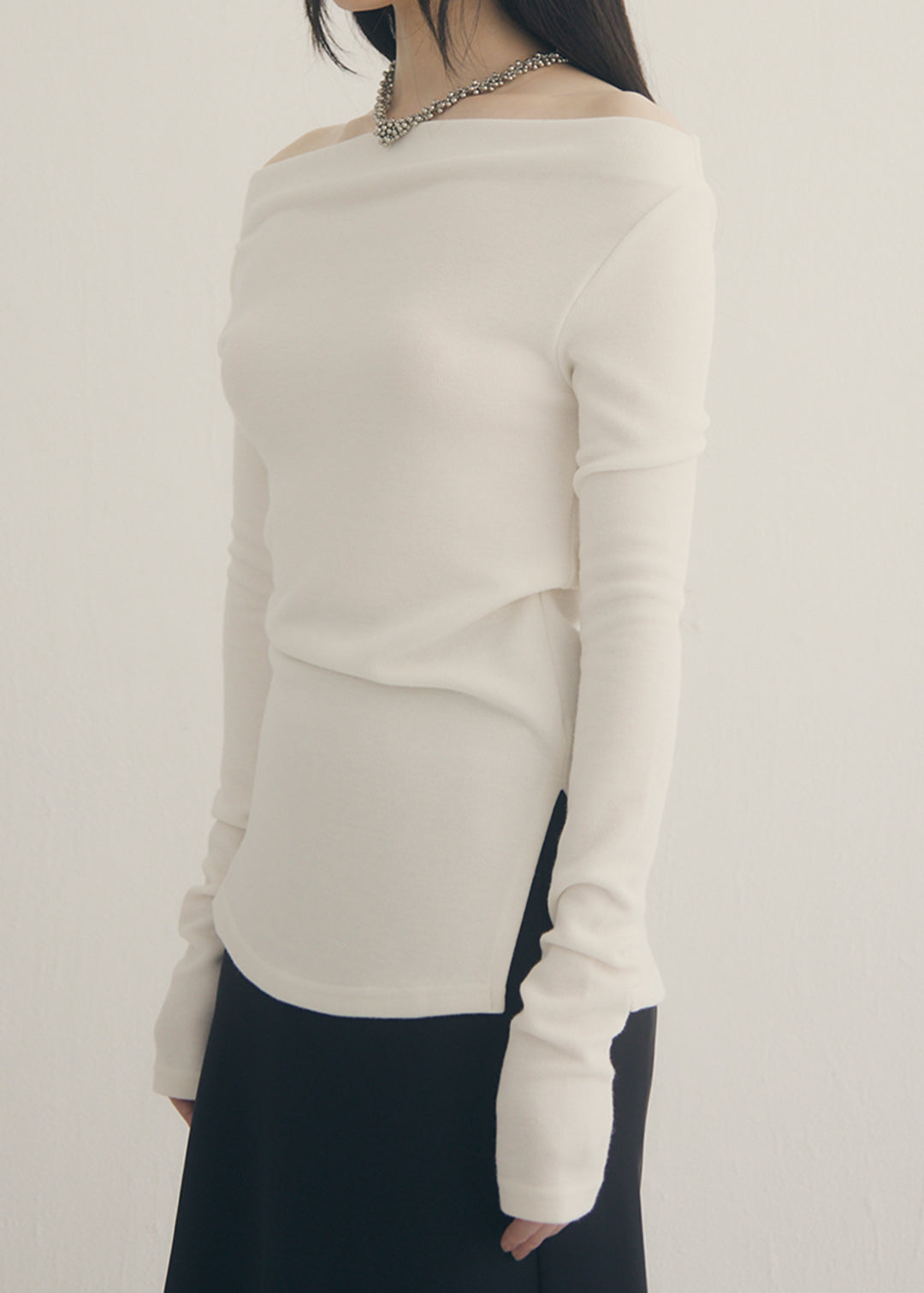 2Way Slit Top (Ivory)