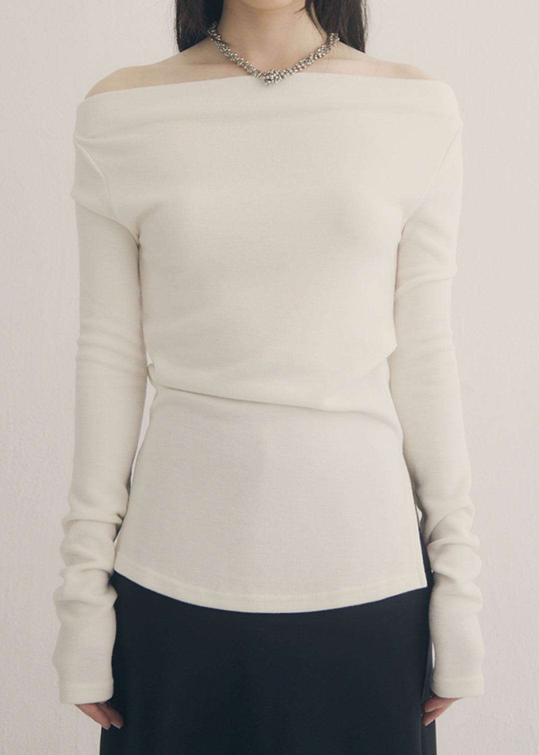 2Way Slit Top (Ivory)