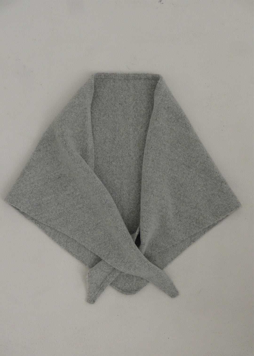 Wool Knit Scarf (Gray)