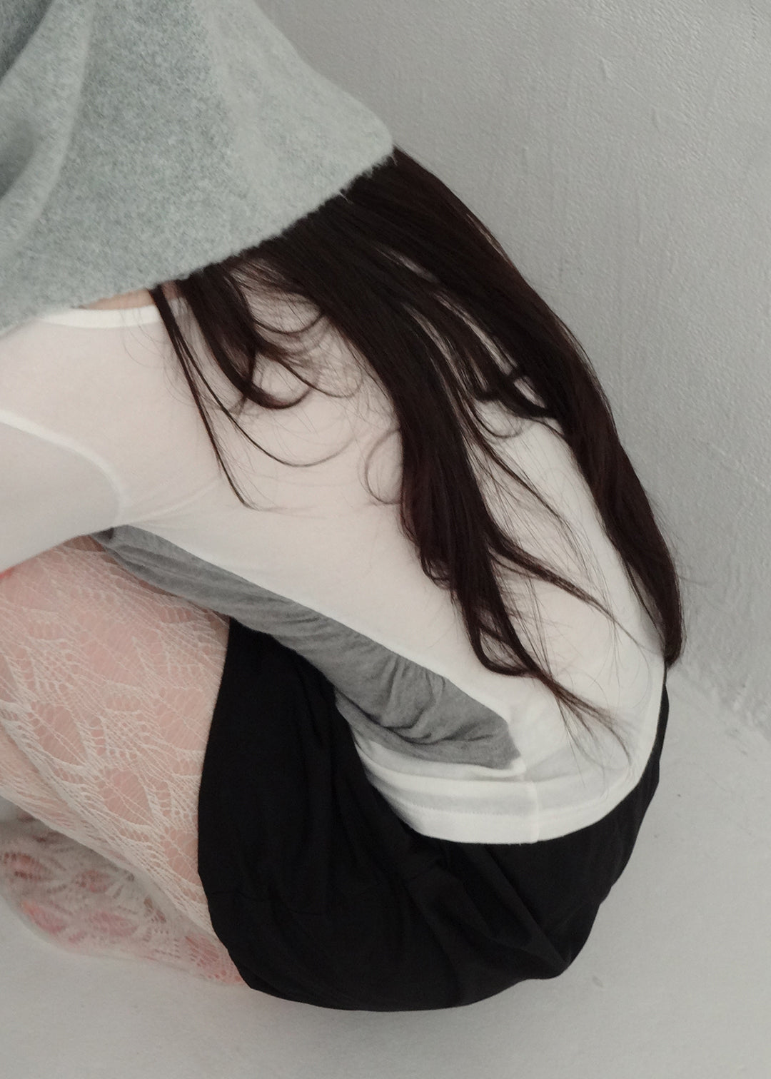 SoftTouch Cami Top (Ivory×Gray)