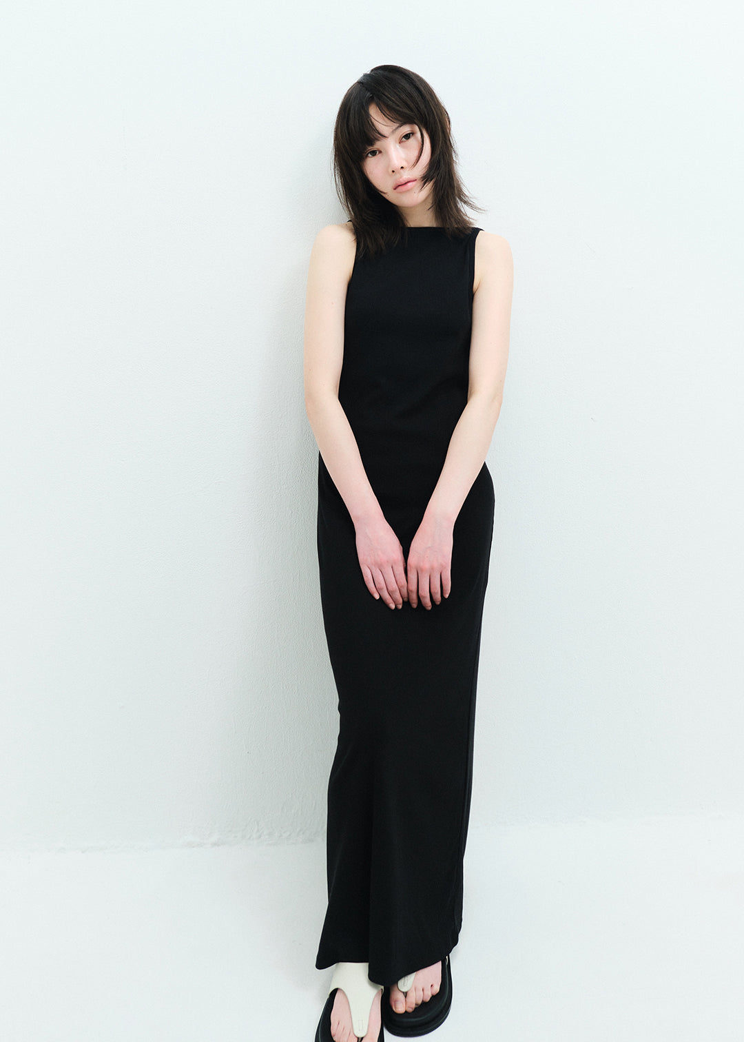 Silky Long Skirt (Black) – COMME SI STUDIO