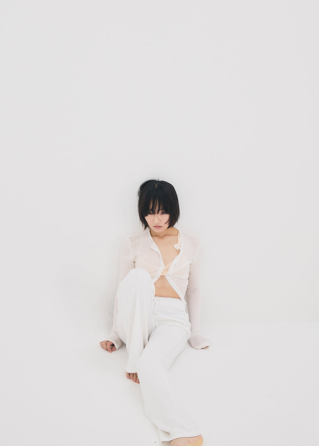 【NEW】Basic Stretch Leggings (Ivory)