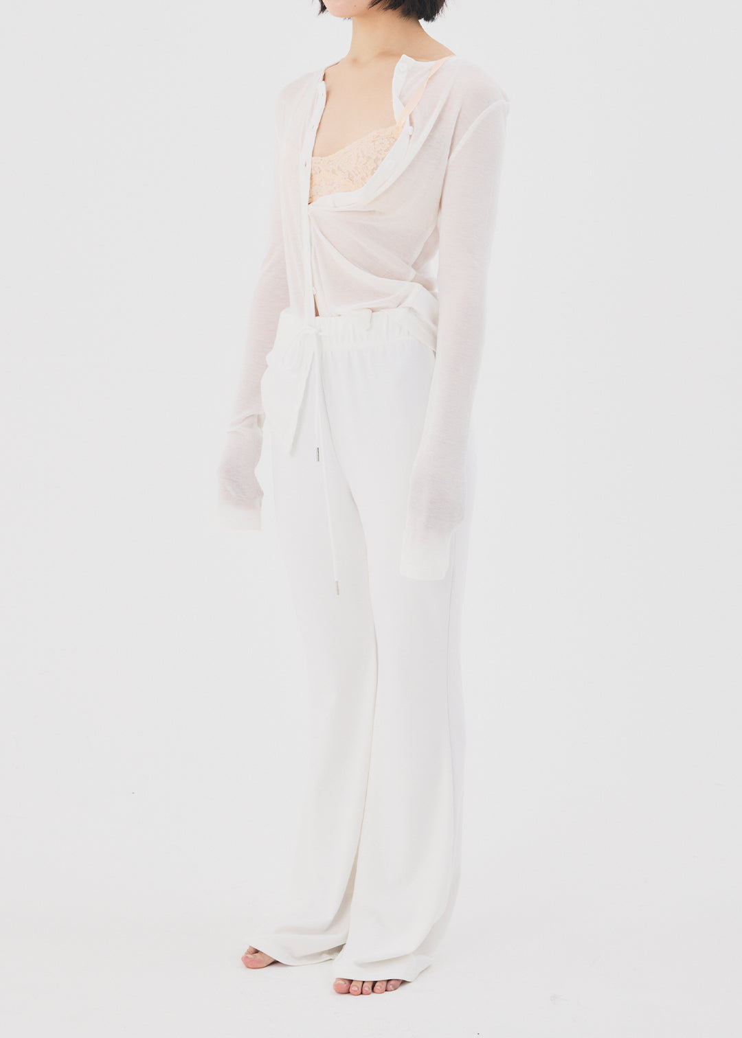 【NEW】Basic Stretch Leggings (Ivory)