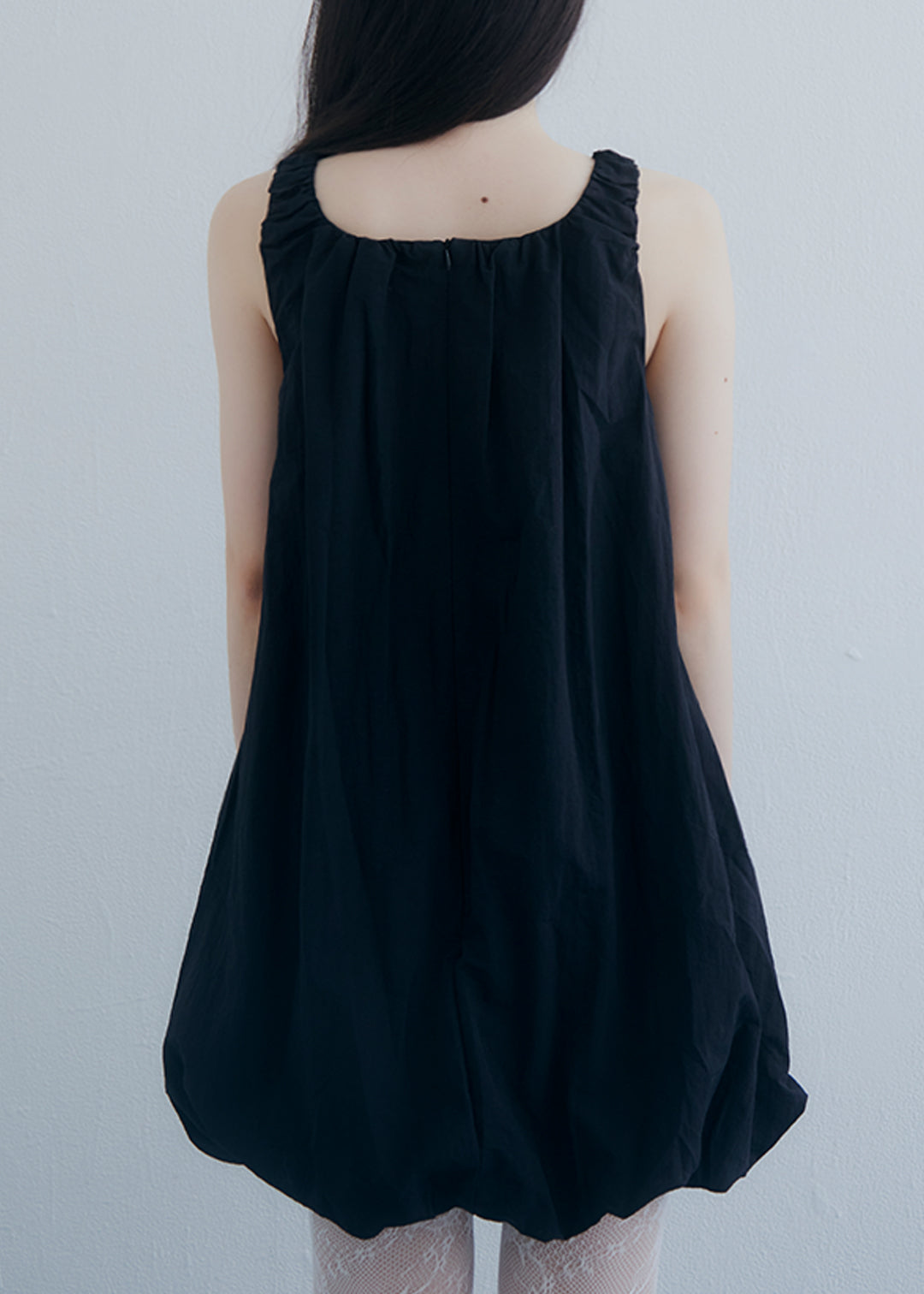 Airy Puff Dress (Black)
