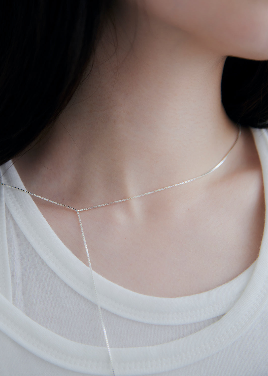 【Silver 925】Glowing Line Necklace