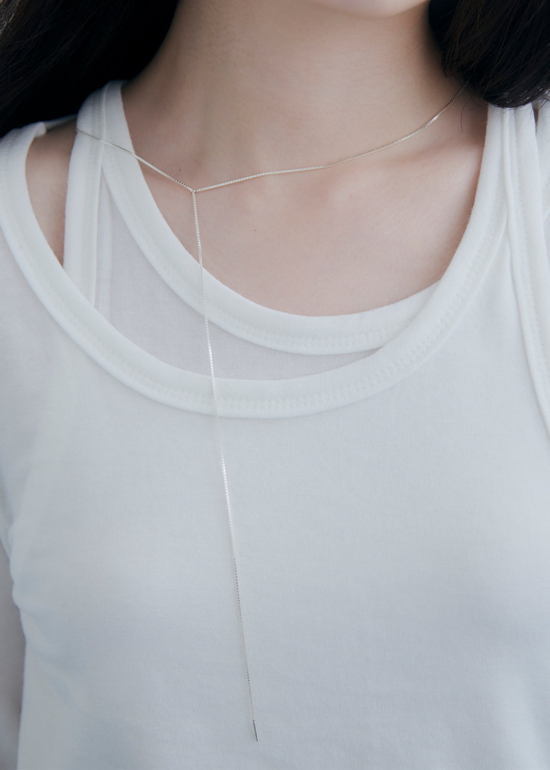 【Silver 925】Glowing Line Necklace