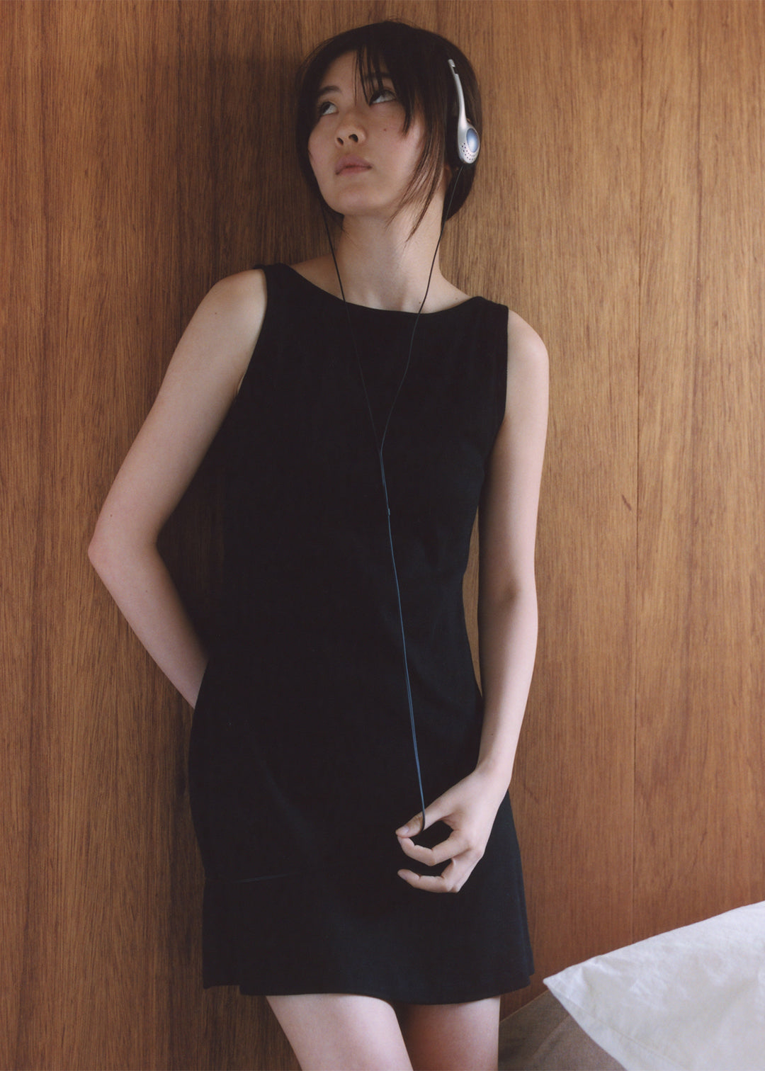 Cotton Sleeveless Dress (Black)