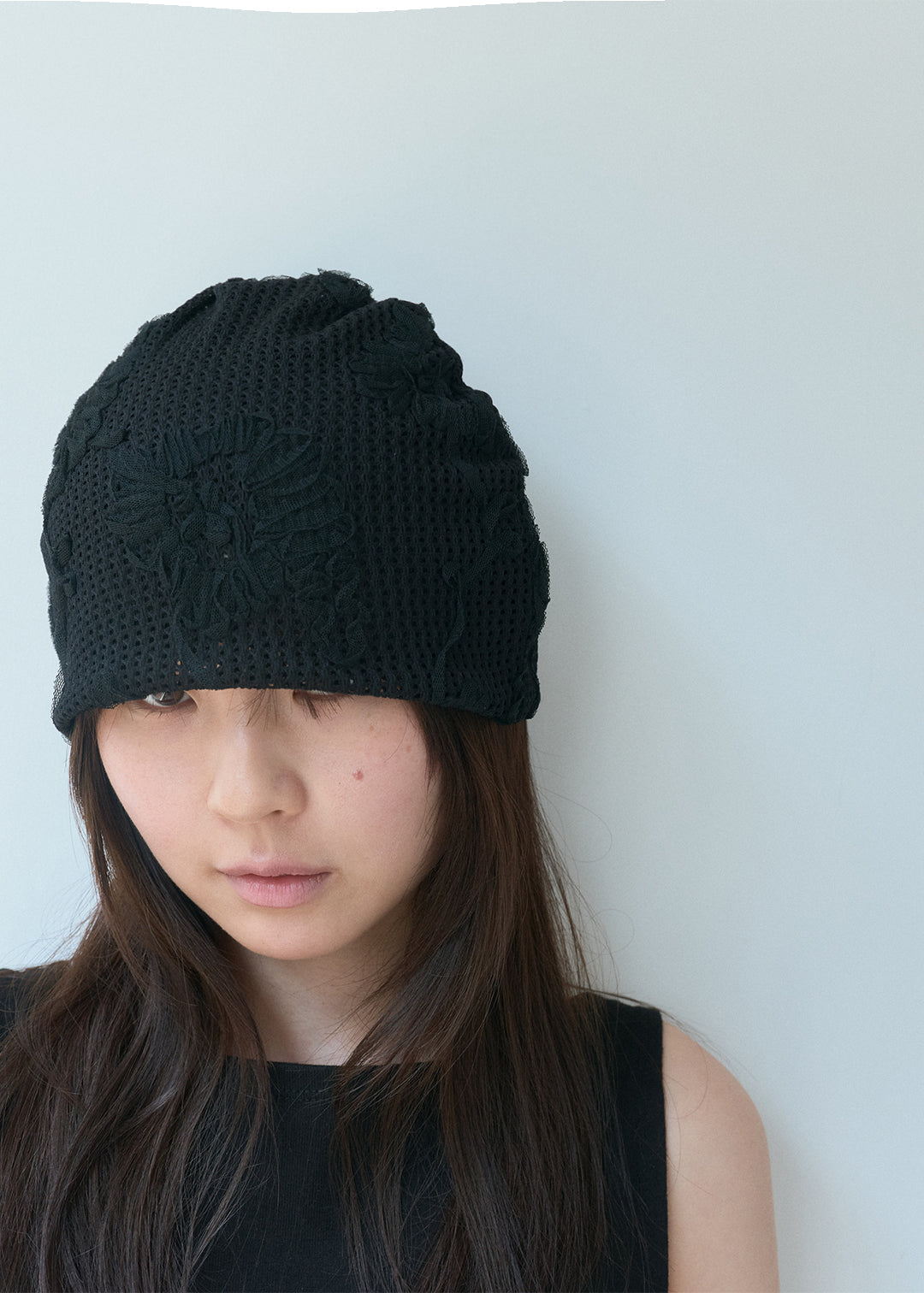 Soft Lace Beanie (Black)