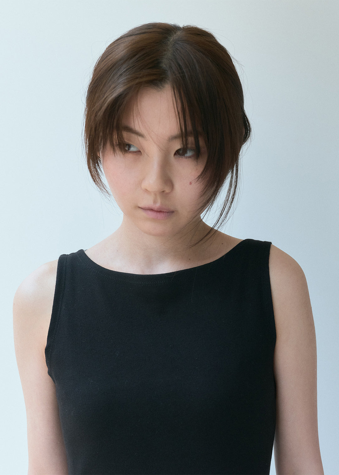 Cotton Sleeveless Dress (Black)