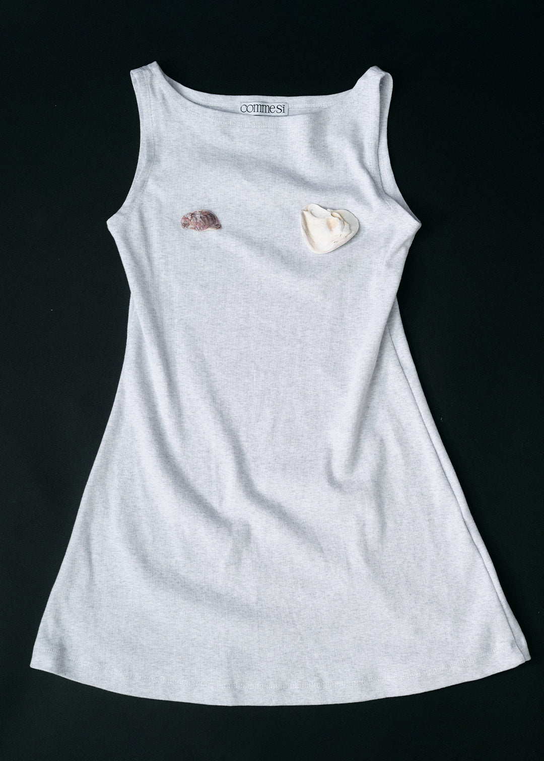 Cotton Sleeveless Dress (Melange Gray)
