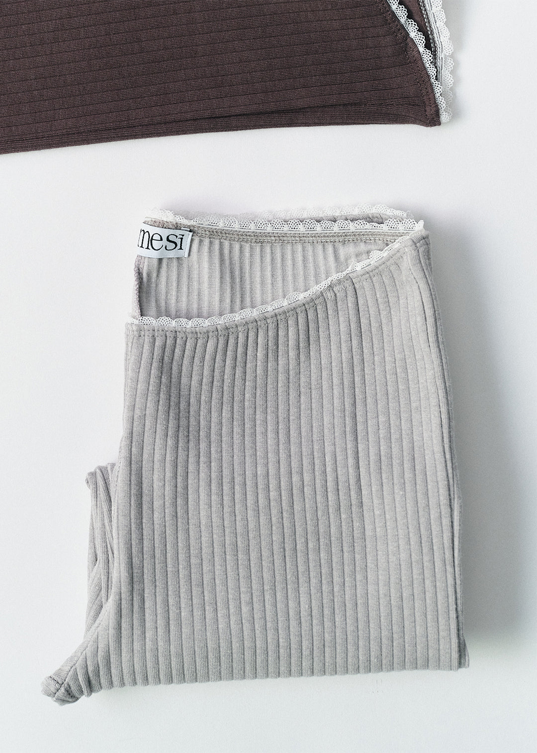 Soft Rib Biker Pants (Gray)