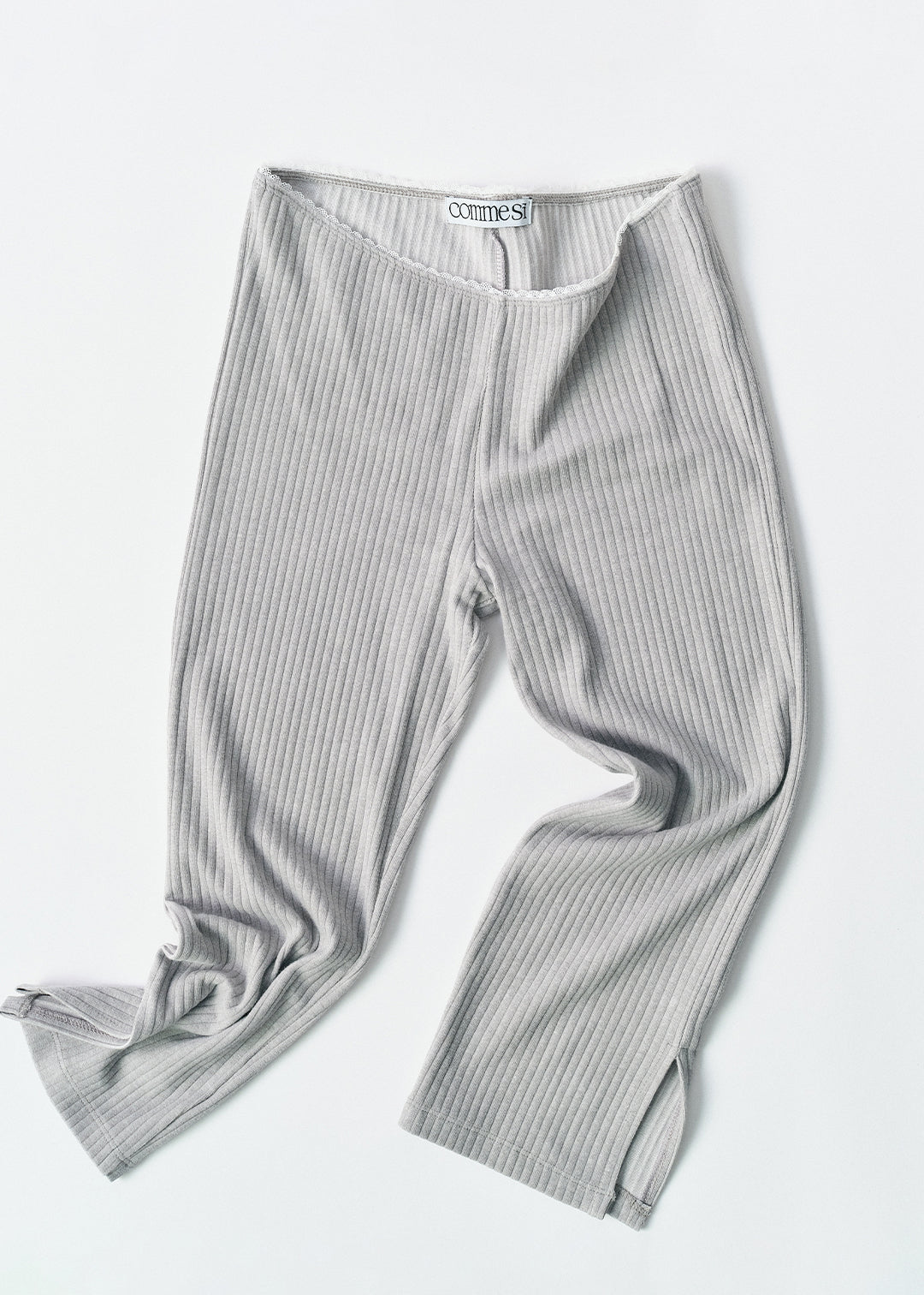 Soft Rib Biker Pants (Gray)