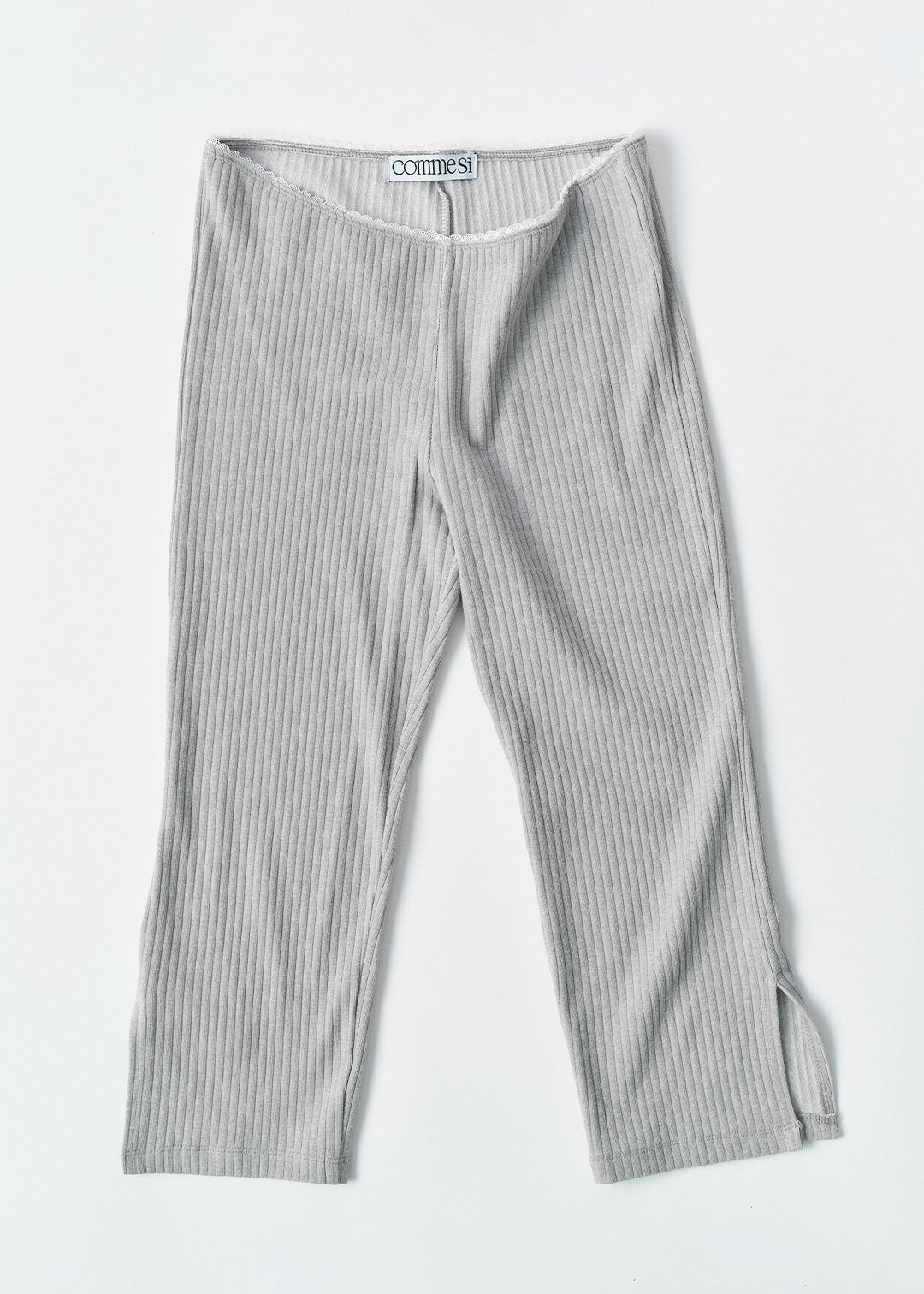 Soft Rib Biker Pants (Gray)