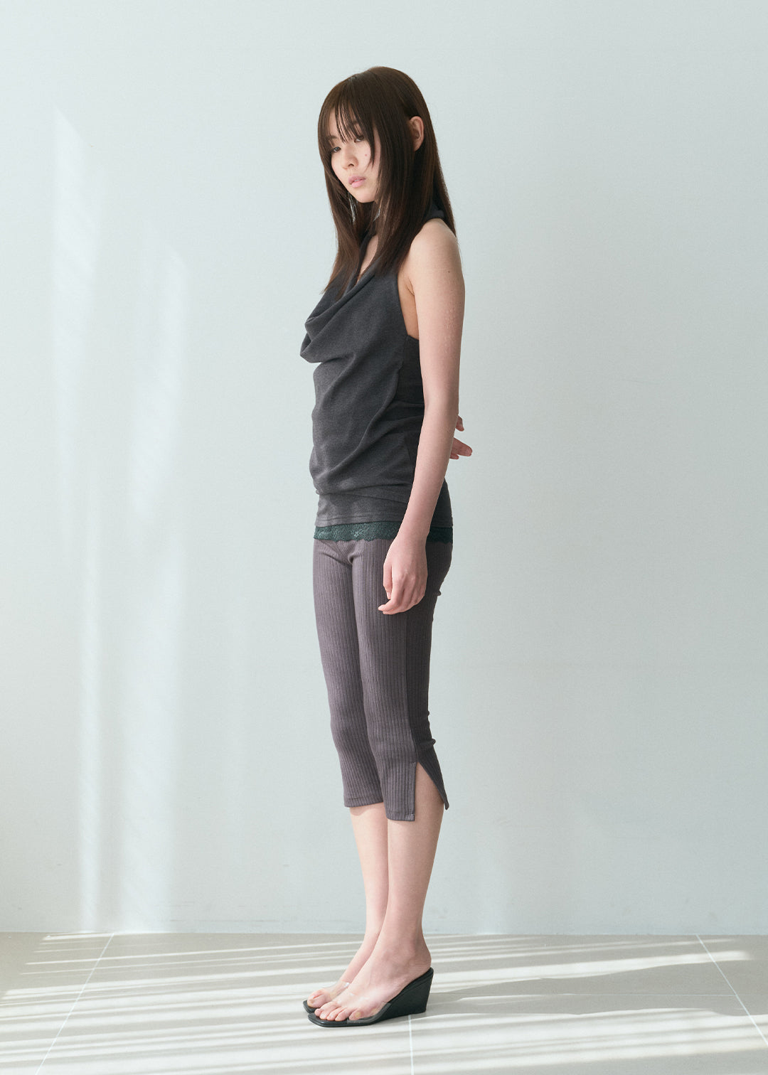 Soft Rib Biker Pants (Moca)