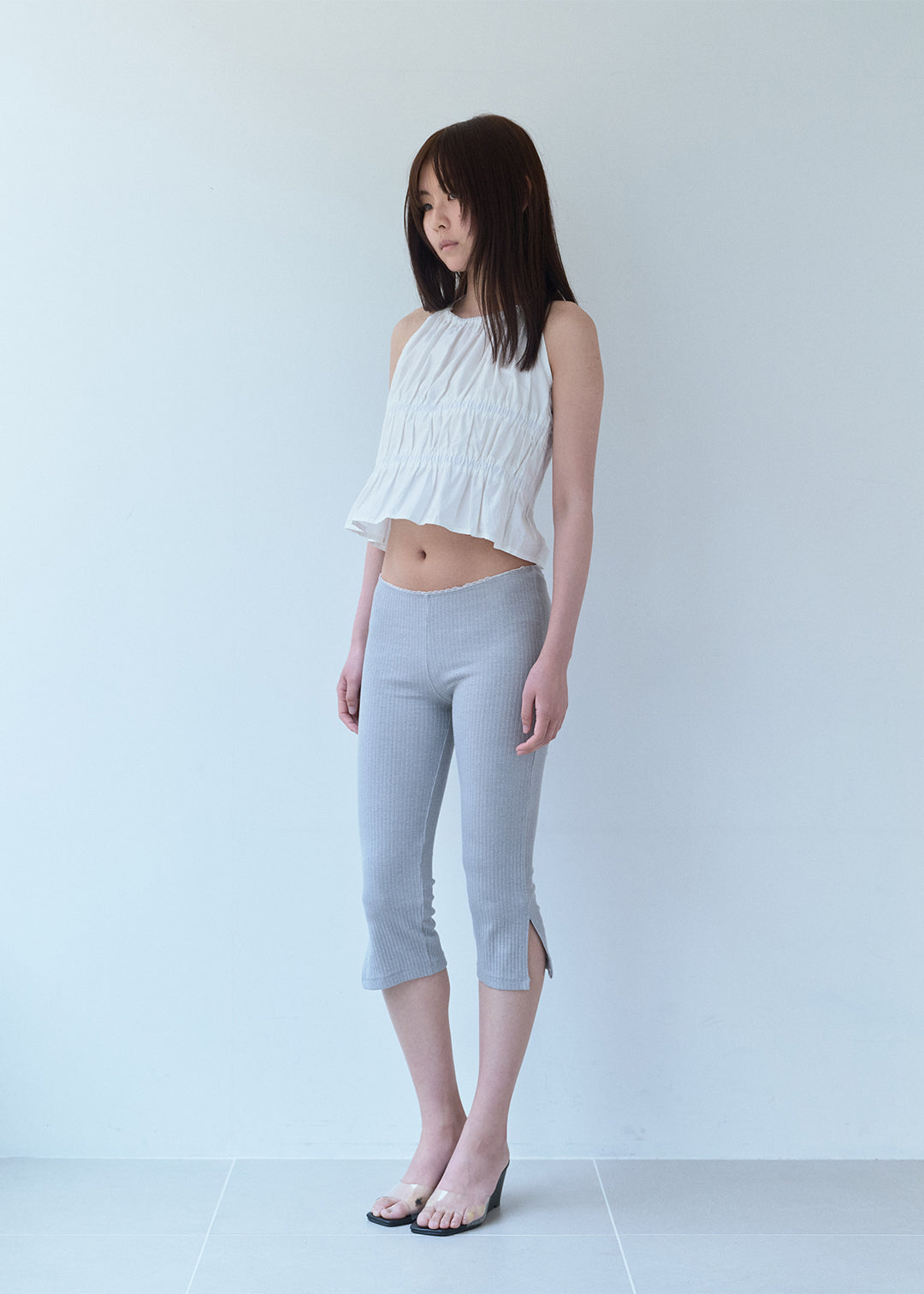 Halter Crop Top (White)