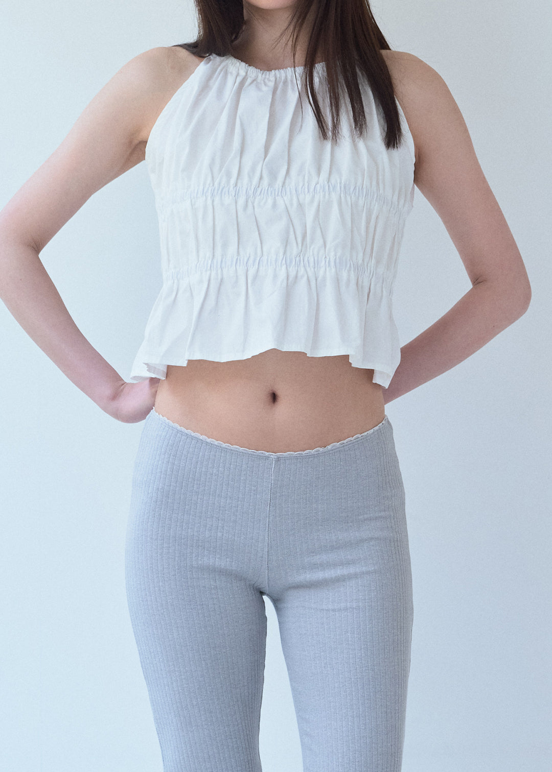 Halter Crop Top (White)