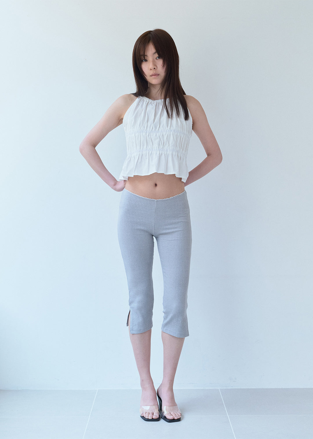 Halter Crop Top (White)