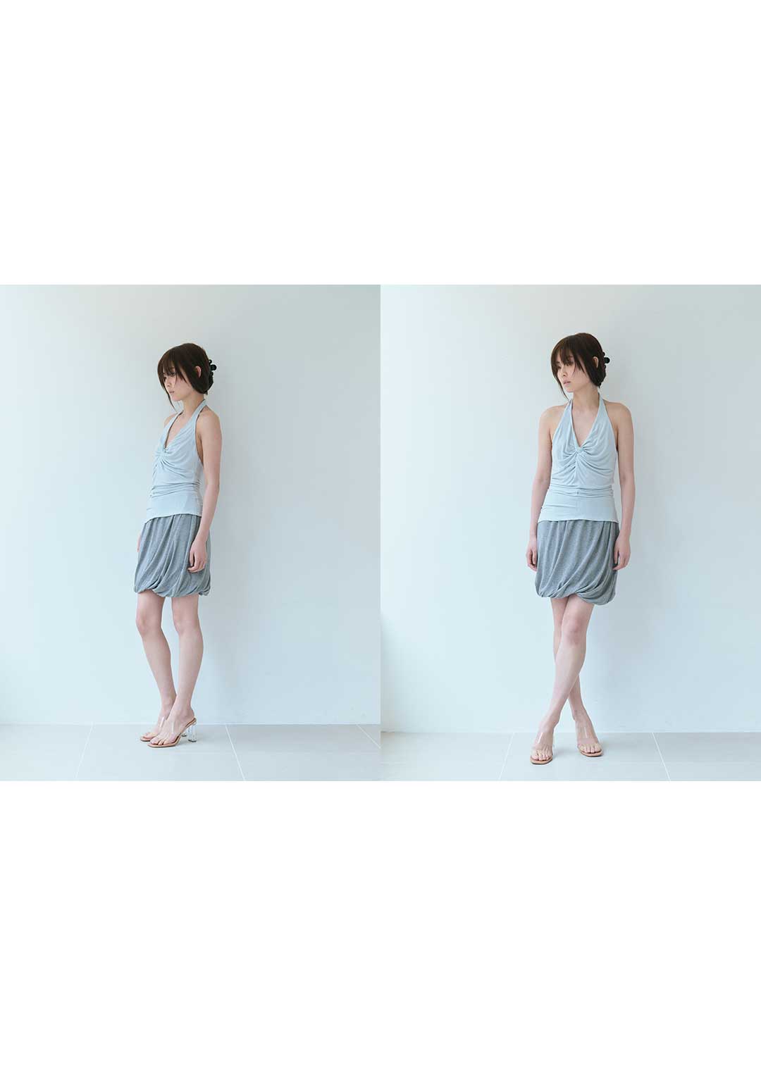 【6/20(Sat) 12:00】Drape Balloon Skirt (Gray)