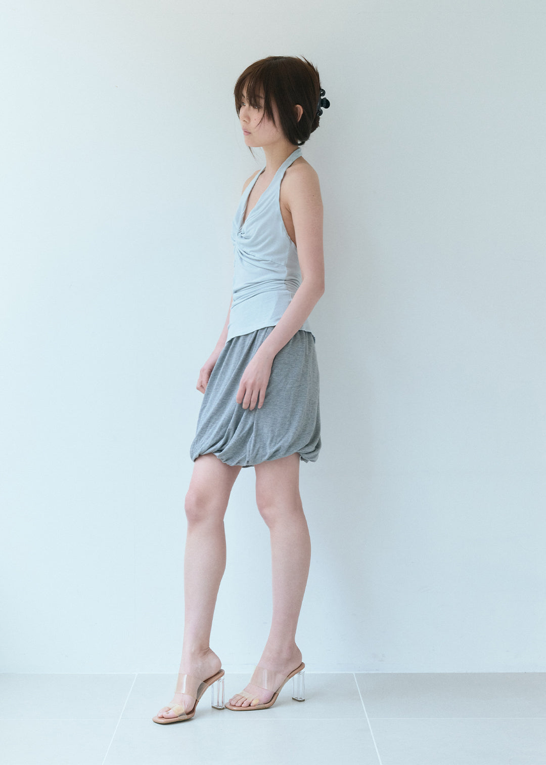 【6/20(Sat) 12:00】Drape Balloon Skirt (Gray)