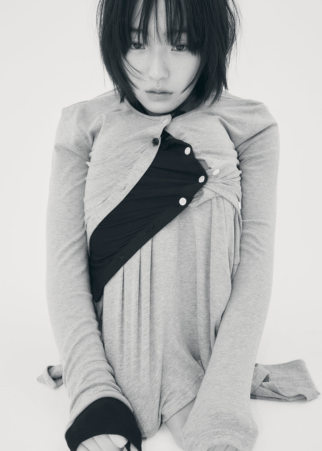 【NEW】Set Up Cardi (Gray)