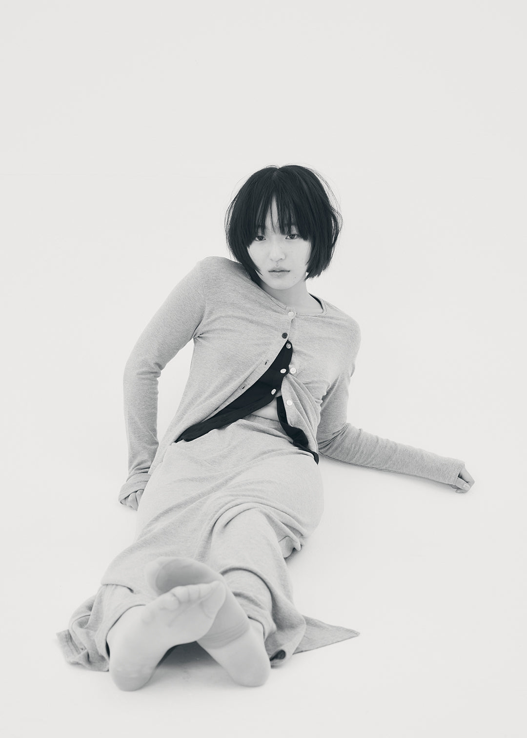 【NEW】Set Up Skirt (Gray)