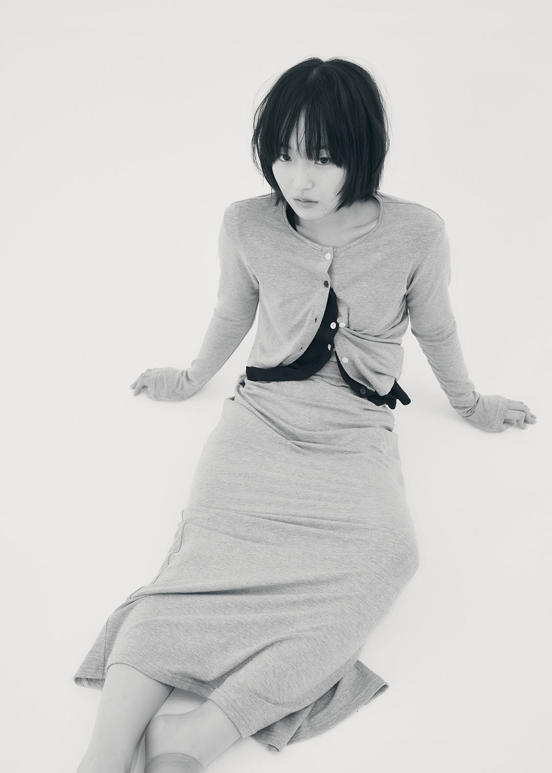 【NEW】Set Up Cardi (Gray)