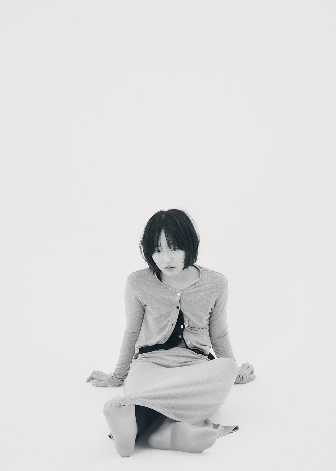 【NEW】Set Up Skirt (Gray)