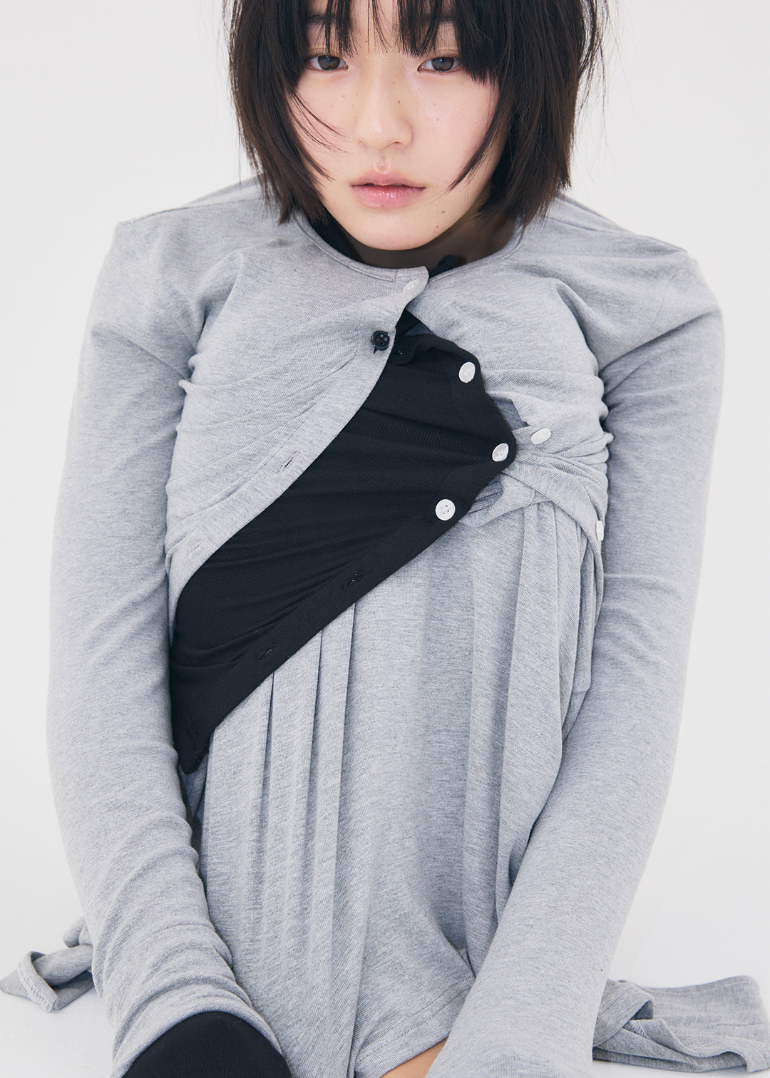 【NEW】Set Up Skirt (Gray)