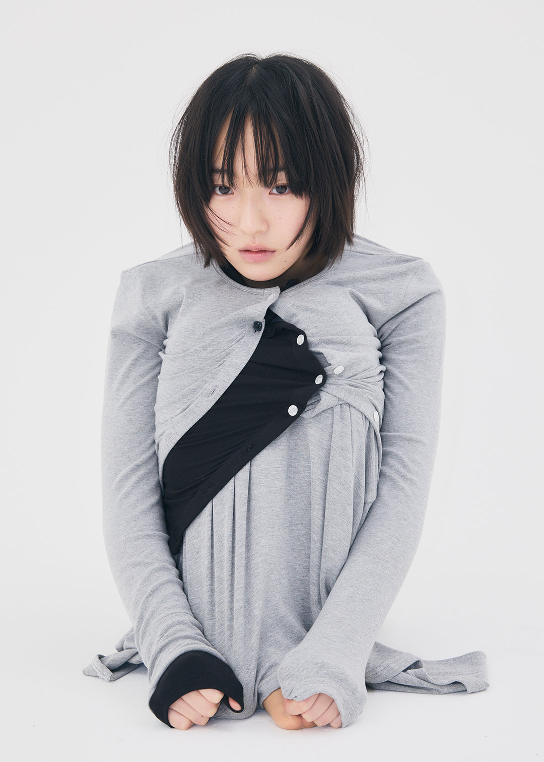 【NEW】Set Up Skirt (Gray)