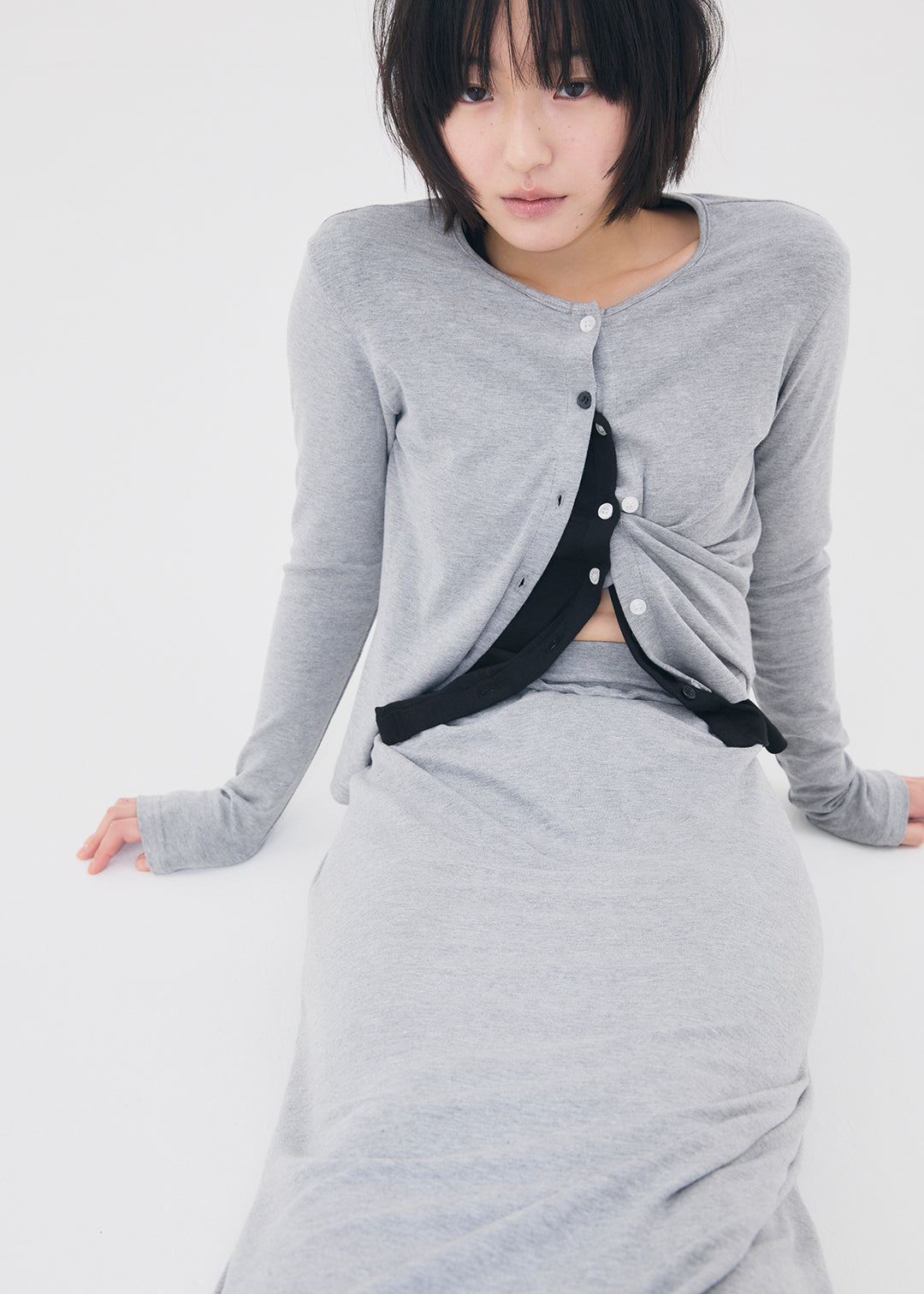 【NEW】Set Up Cardi (Gray)