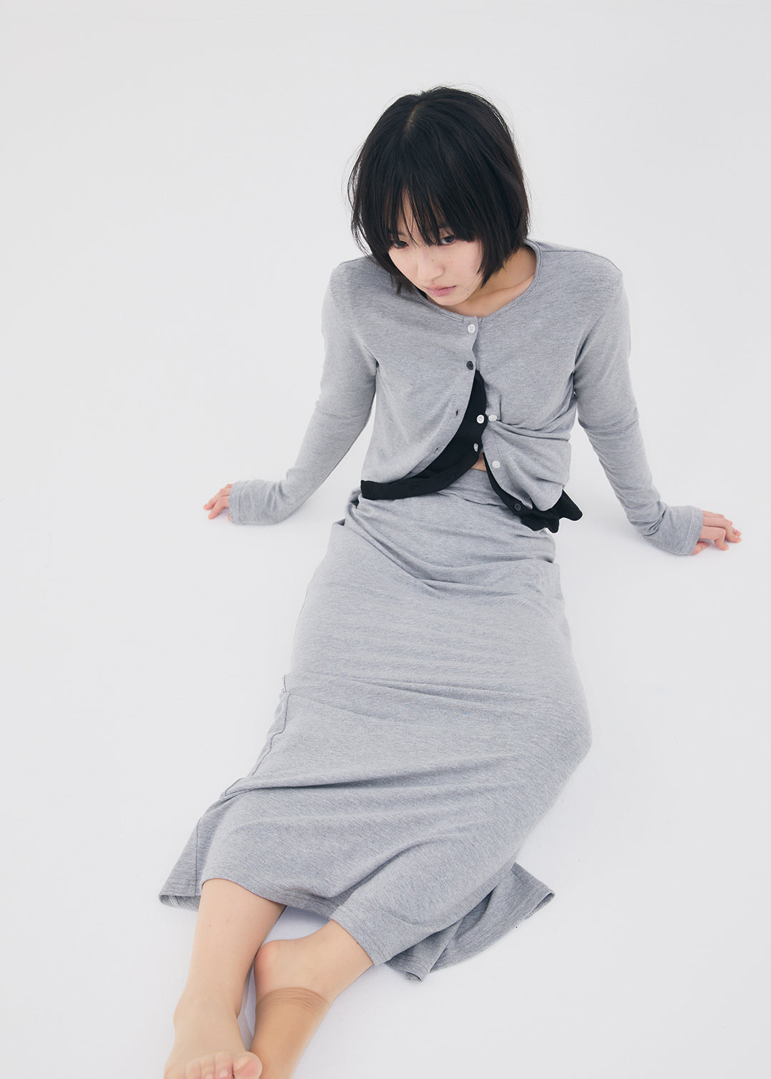 【NEW】Set Up Skirt (Gray)