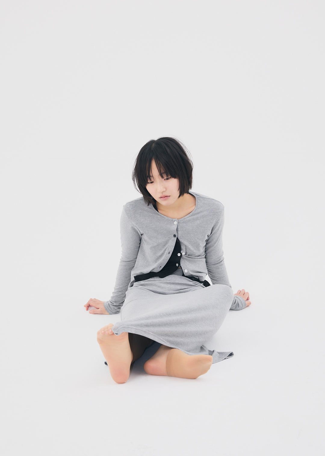 【NEW】Set Up Skirt (Gray)