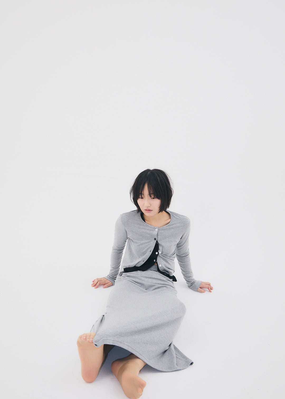 【NEW】Set Up Skirt (Gray)