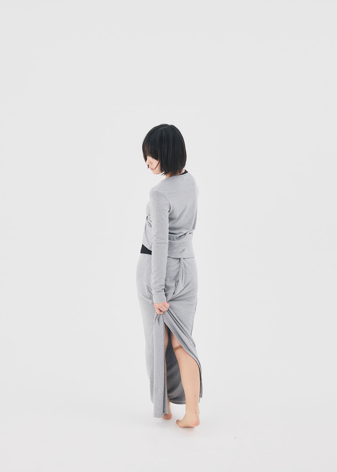 【NEW】Set Up Skirt (Gray)