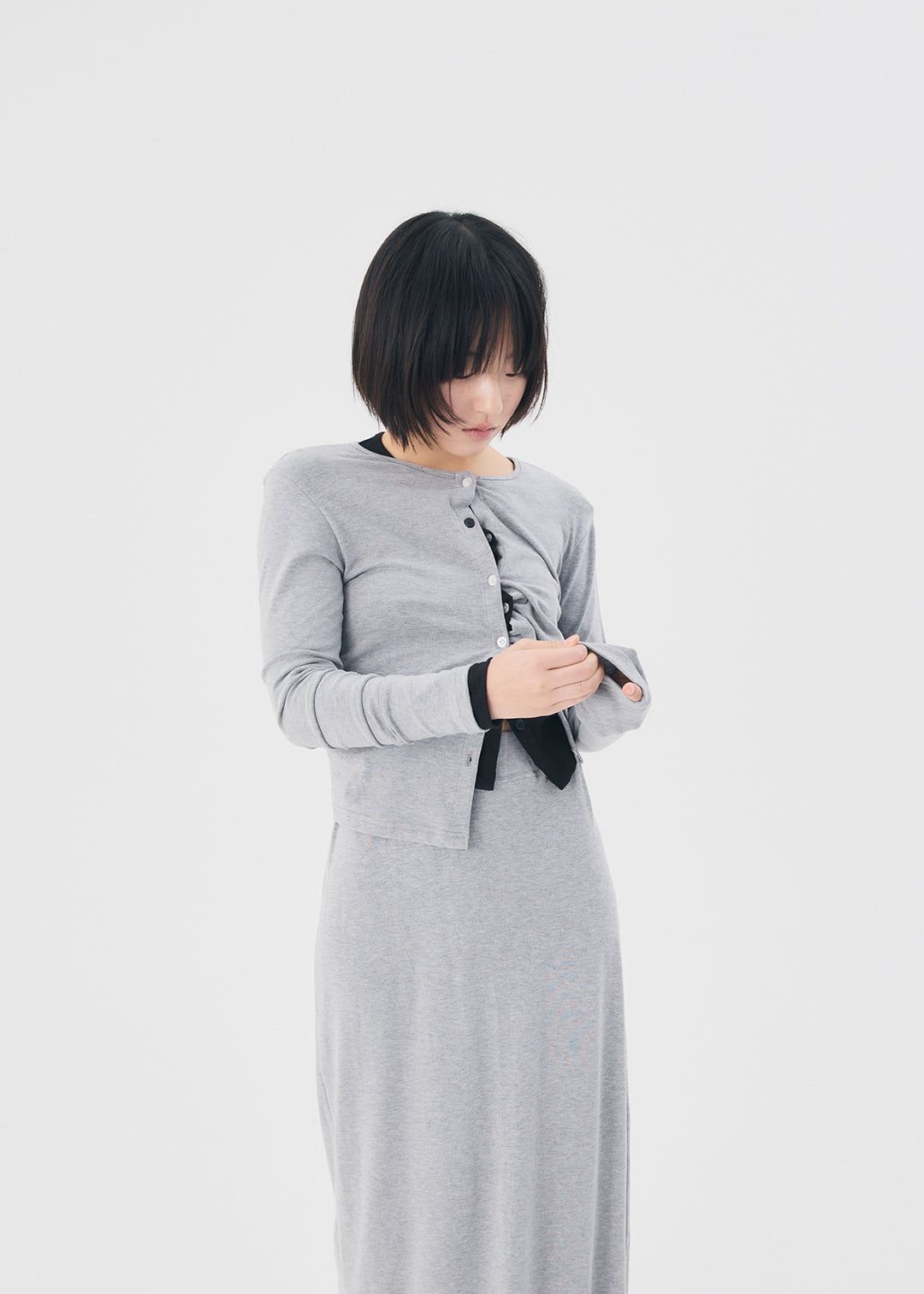 【NEW】Set Up Cardi (Gray)