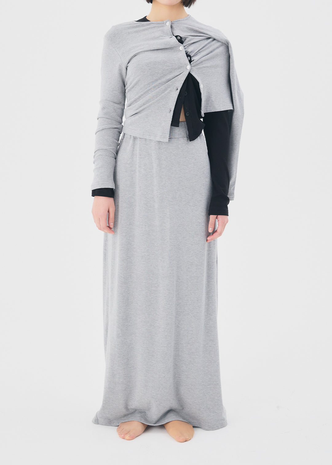 【NEW】Set Up Skirt (Gray)