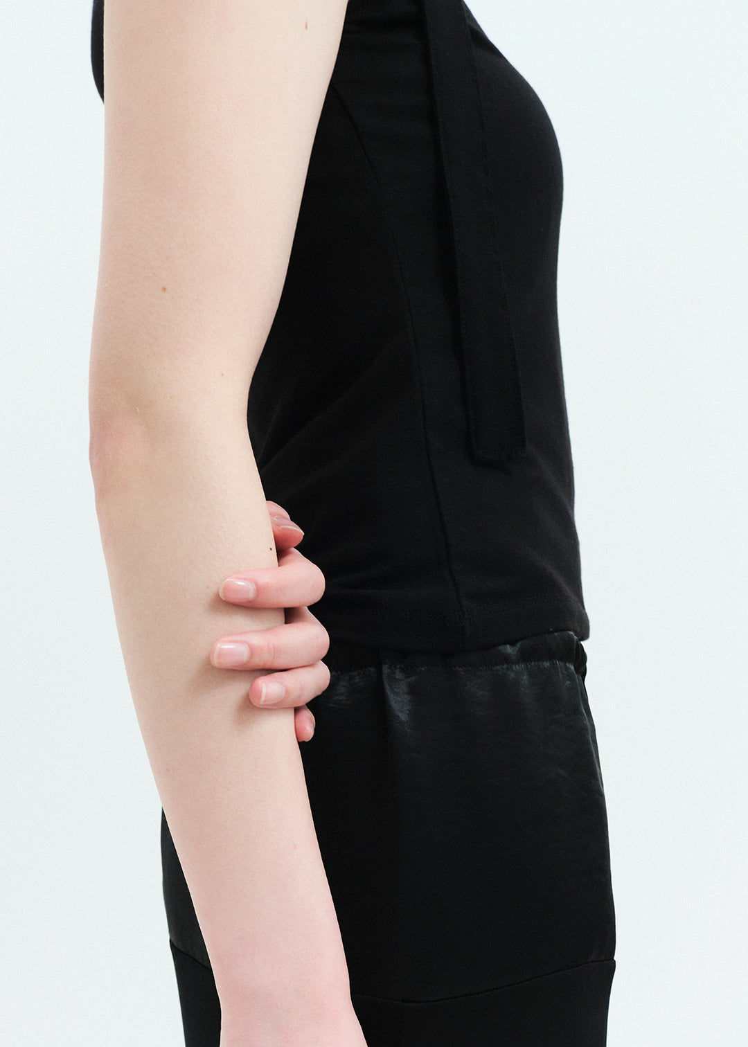 Hoodie Set Top (Black)