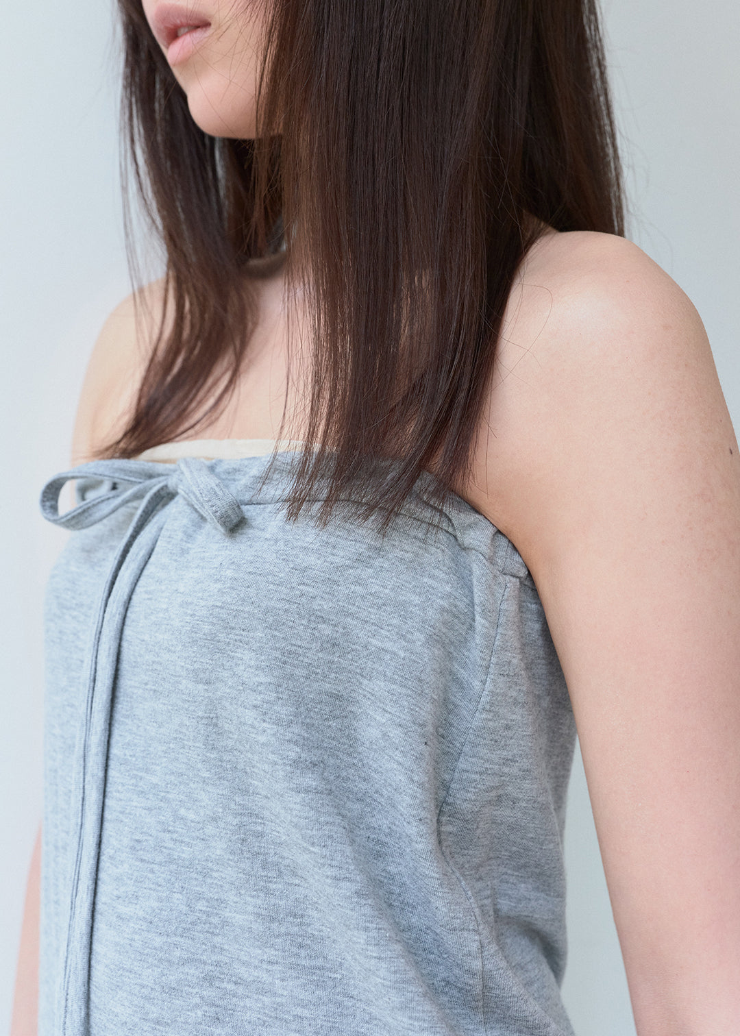 【6/20(Sat) 12:00】Waist Ribbon Long Skirt (Gray)