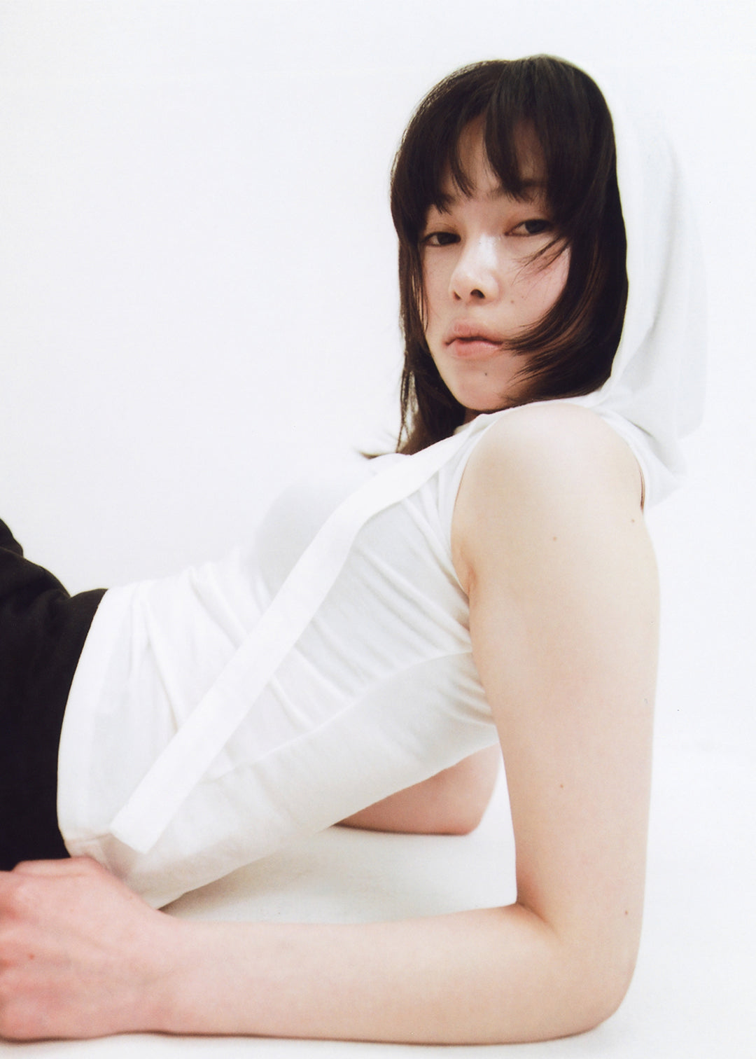 Hoodie Set Top (White)