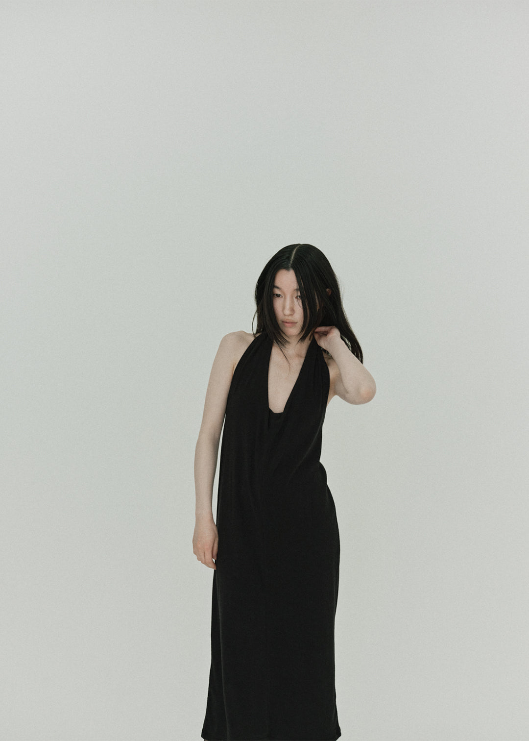 【NEW】Halter Neck Dress (Black)