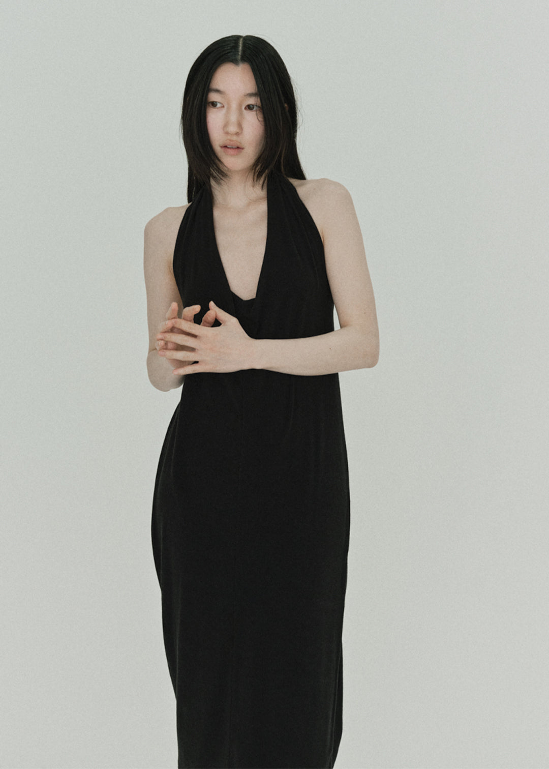 【NEW】Halter Neck Dress (Black)