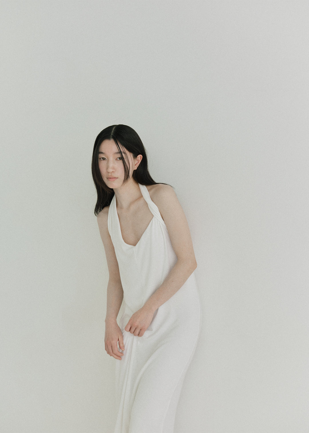 【NEW】Halter Neck Dress (White)
