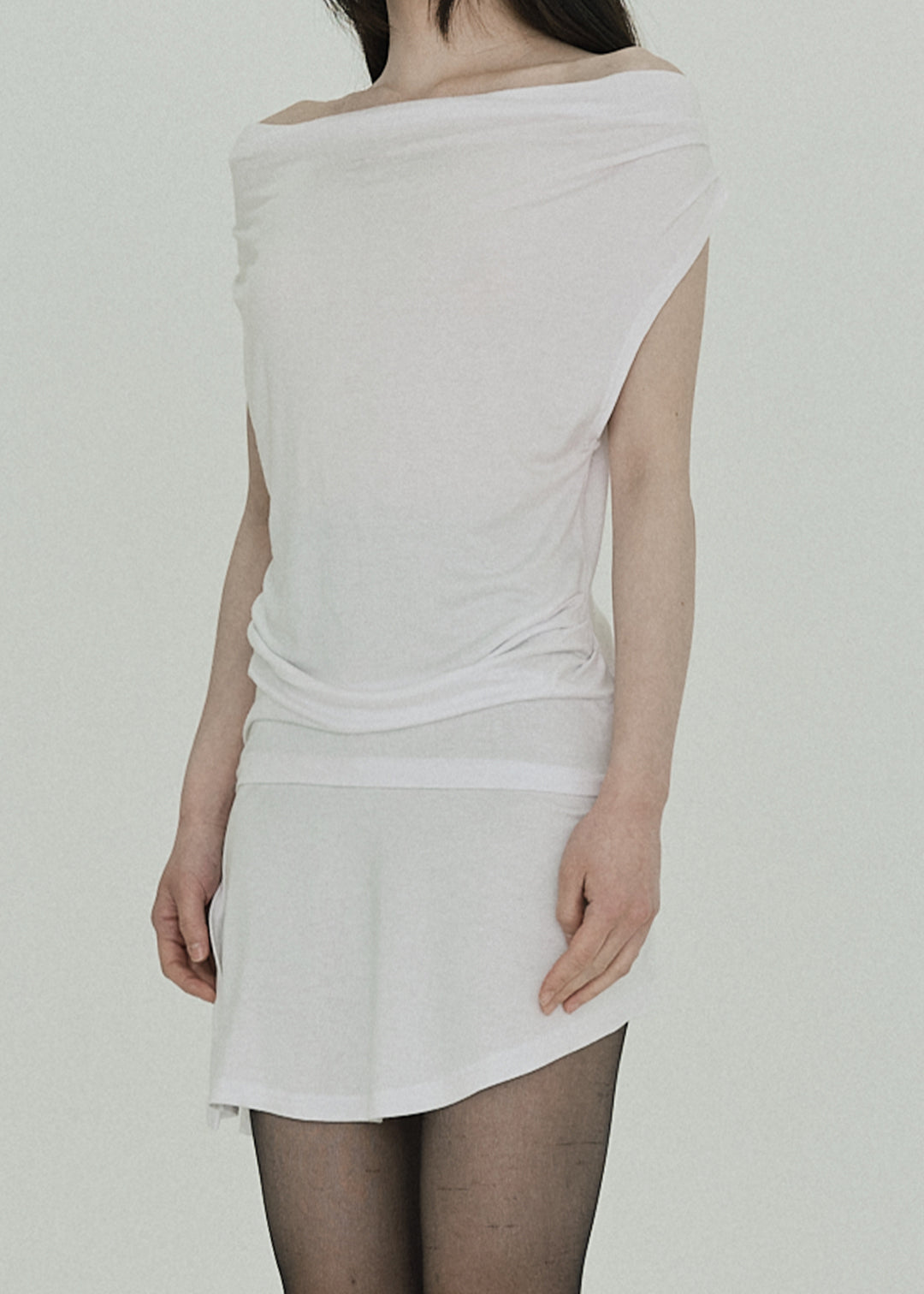 [MỚI] Áo Drape 2 chiều (Trắng)