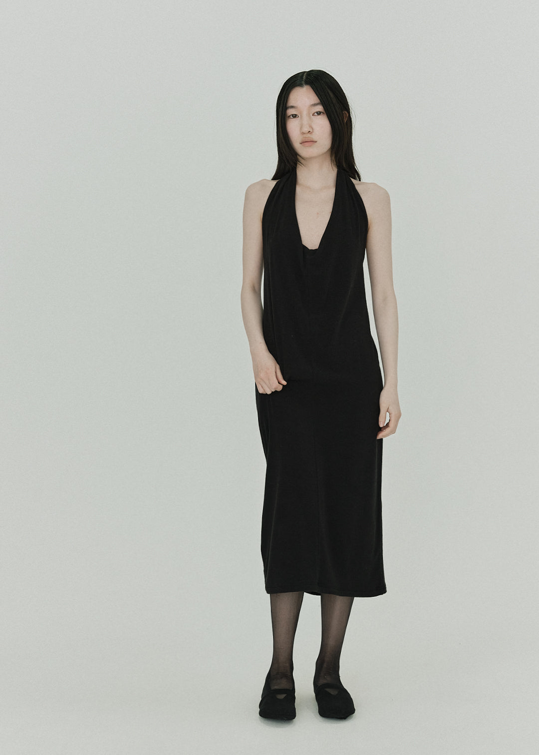 【NEW】Halter Neck Dress (Black)